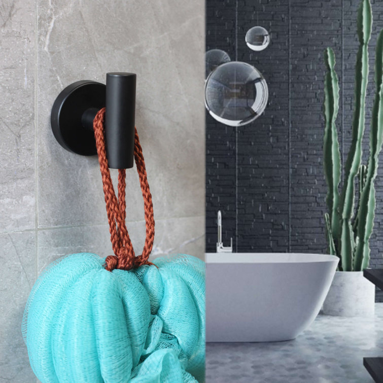 Matte black bathroom hooks hot sale